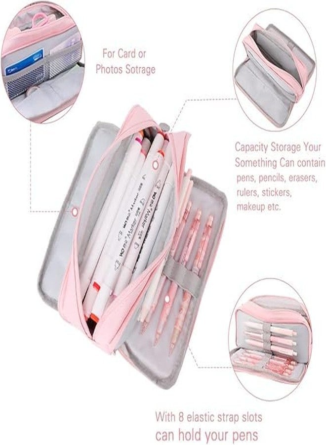 DROPOSALE Special Pencil Pouch Durable, Stylish & Spacious Organizer for Pens, Pencils, and Small Accessories Ideal for School, Office, and Travel Pack of 1 (Special Pink Pouch) - Image 3